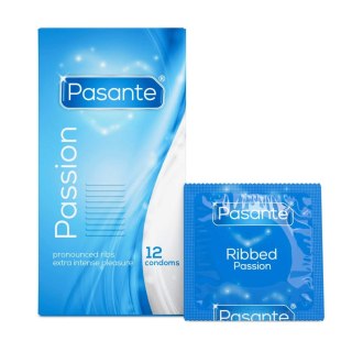 Pasante Ribbed/Passion Condoms 12 pcs Pasante