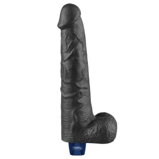 10.5" REAL SOFTEE Rechargeable TPE Vibrating Dildo(Black) Lovetoy