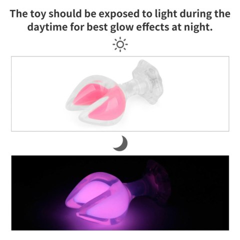 Gemoria Silicone Butt Plug - Dual Crescent (Glow-In-The-Dark) Lovetoy