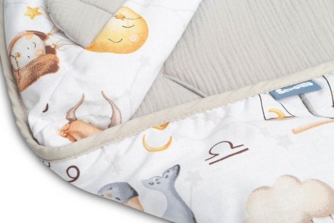 OTULACZ DO FOTELIKA MUŚLIN ZODIAK SZARY