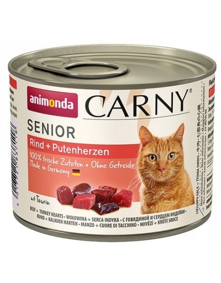 Animonda Cat Carny Senior Wołowina I Serca Indyka 200g Animonda