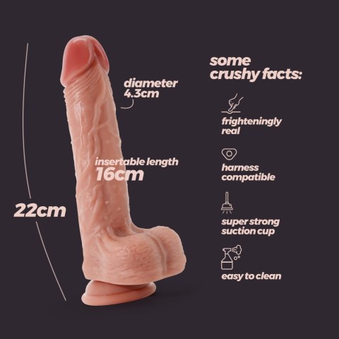 CRUSHIOUS INVIKTUS 8,5 LIQUID SILICONE DILDO FLESH Crushious