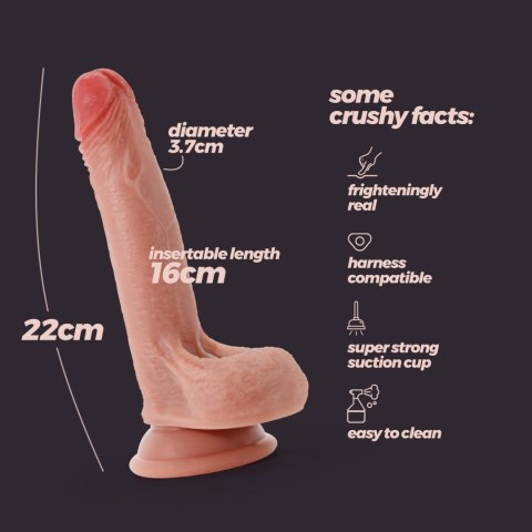CRUSHIOUS INVIKTUS 8 LIQUID SILICONE DILDO FLESH Crushious