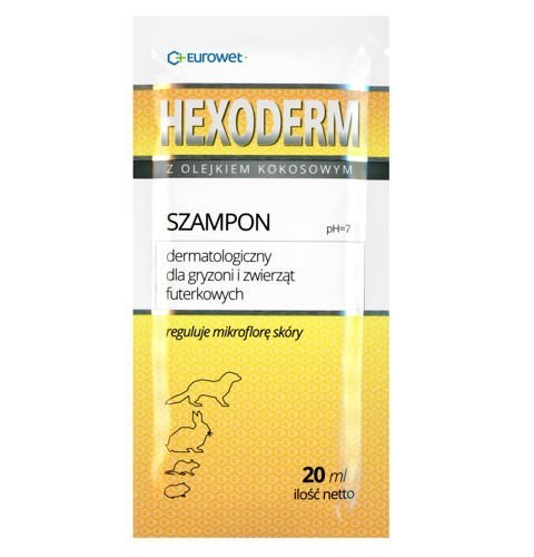 Eurowet Szampon Hexoderm Dla Gryzoni I Zwierząt Futerkowych 20x20ml Eurowet