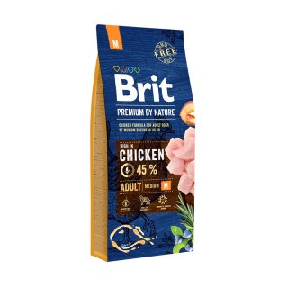 Brit Premium By Nature Adult M Z Kurczakiem 15kg Brit
