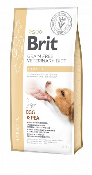 Brit Grain Free Veterinary Diet Dog Hepatic Jajko Z Groszkiem 12kg Brit veterinary