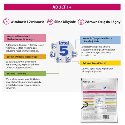 PERFECT FIT Adult 1+ Z Łososiem 750g Perfect Fit