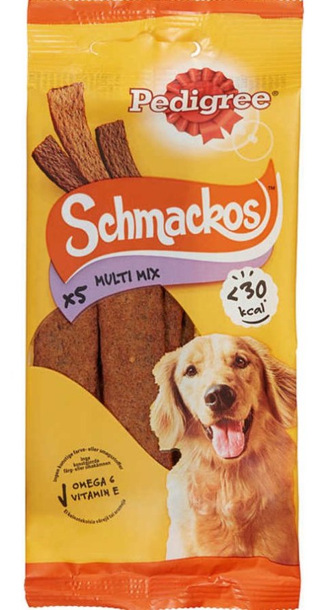 Pedigree Schmackos Multi Mix Przekąska Dla Dorosłych Psów Wszystkich Ras Z Wołowiną, Kurczakiem I Jagnięciną 36g Pedigree