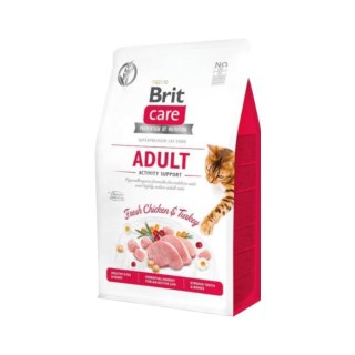 Brit Care Cat Grain-Free Aldut Activity Support Z Kurczakiem I Indykiem 2kg Brit