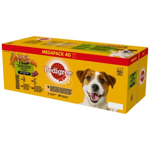 Pedigree Mokra Karma Dla Dorosłych Psów Saszetka Mix Smaków (Z Kurczakiem I Warzywami, Z Wołowiną I Warzywami, Z Indykiem I Marc Pedigree