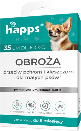 Bros Happs Obroża Przeciw Pchłom I Kleszczom Dla Małych Psów 35cm Bros Sp z o.o.