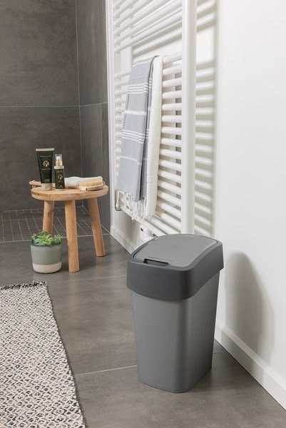 Curver Flip Bin Kosz Na Śmieci Szaro-Grafitowy 10l Curver
