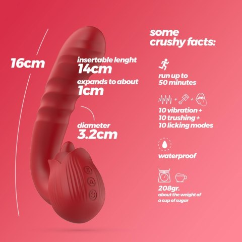CRUSHIOUS OSIRIA ROSE VIBRATOR WITH THRUST Crushious