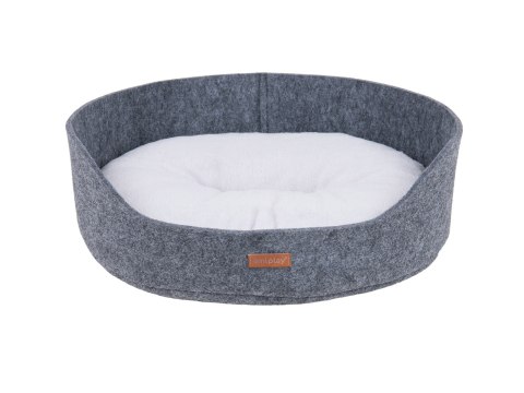 AMIPLAY Legowisko Owalne 2w1 Hygge Szare M Amiplay