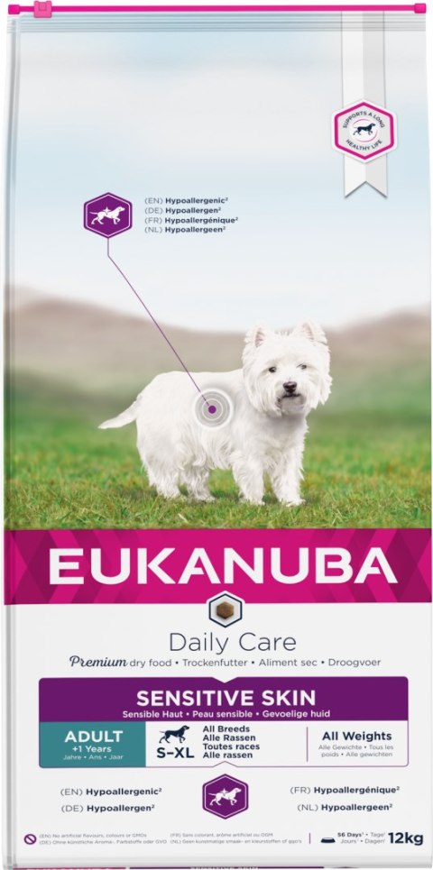 Eukanuba Daily Care Adult Sensitive Skin 12kg Eukanuba
