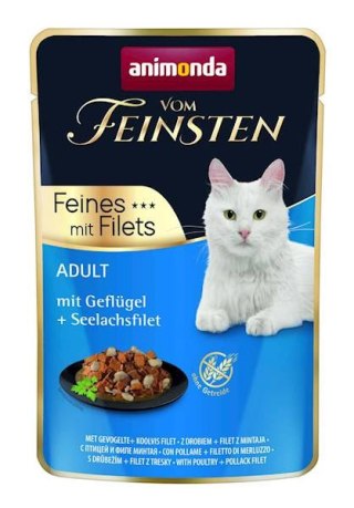 ANIMONDA Cat Vom Feinsten Adult Drób + Filet Z Mintaja Saszetka 85g Animonda