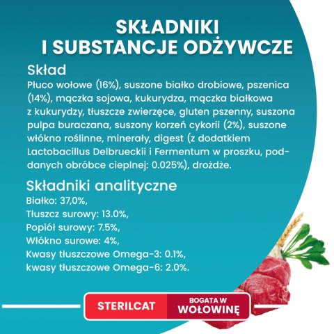 Purina One Cat Sterilcat Karma Z Wołowiną Dla Kota 800g PURINA ONE