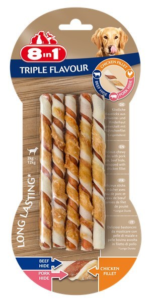 8in1 Triple Flavour Twisted Sticks 10szt 8in1