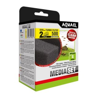 AQUAEL Wkład filtracyjny Gąbkowy Turbo 500 MediaSet 2szt AQUA EL