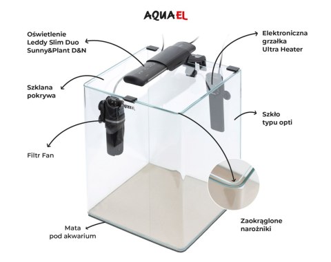 AQUAEL Zestaw Opti Bent Set Day & Night 20 Czarny AQUA EL
