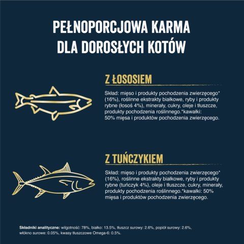 Felix Tasty Shreds Karma Dla Kota Z Łososiem I Tuńczykiem W Sosie 4x80g Felix