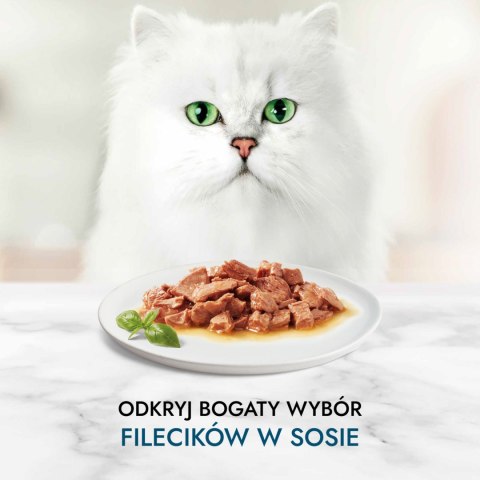 GOURMET Perle karma dla dorosłych kotów Mini Fileciki w sosie 4x85g Gourmet