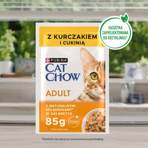 PURINA Cat Chow Adult Kurczak i cukinia Multipack 10x85g Purina Cat Chow