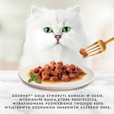 Purina Gourmet Gold łosoś/ kurczak w sosie 85g Gourmet