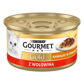 Purina Gourmet Gold Sauce Delight z wołowiną 85g Gourmet