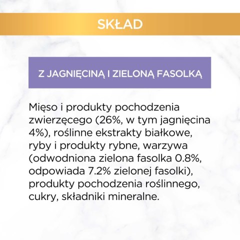 Purina Gourmet Gold Savoury Cake z jagnięciną i zieloną fasolką 85g Gourmet