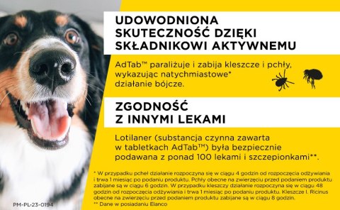 Elanco AdTab 56mg Tabletka Na Pchły I Kleszcze Dla Psów 1,3-2,5kg Elanco