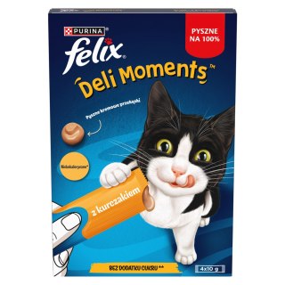 Felix Deli Moments Kremowe Przekąski Dla Kotów Z Kurczakiem 4x10g Felix