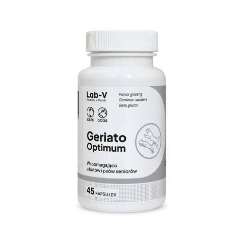 Lab-v Geriato Optimum Wspomaganie Zdrowia Seniorów Dla Psów I Kotów 45 Kapsułek LAB-V