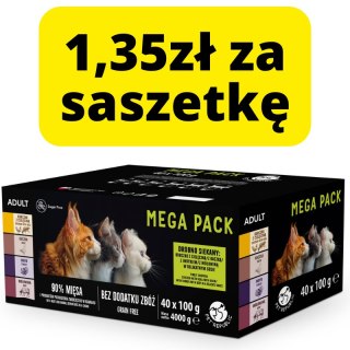 Pet Republic Mega Pack Karma Mokra Dla Kota 40x100g - Mix Smaków Pet Republic