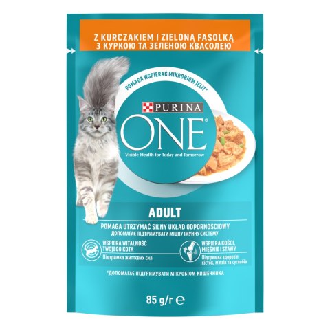 Purina One Adult Karma Dla Kota Z Kurczakiem I Zieloną Fasolką 85g PURINA ONE