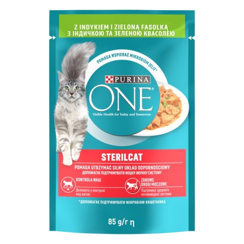 Purina One Sterilcat Karma Dla Kota Z Indykiem I Zieloną Fasolką 85g PURINA ONE