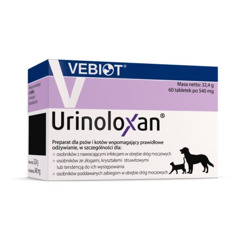 Vebiot Urinoloxan Suplement Dla Psa 60 Tabletek Nutrifarm Sp. z o.o.