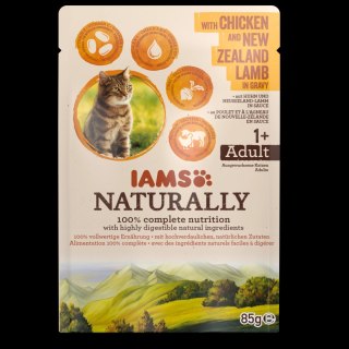 IAMS Naturally Z Kurczakiem I Jagnięciną Nowozelandzką W Sosie 85g Iams