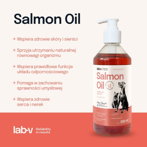 Lab-V Olej Z Łososia Dla Psów I Kotów 500ml LAB-V