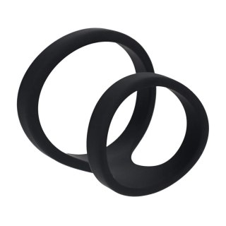 2 Loop Silicone Cockring - Black Levelz by Shots