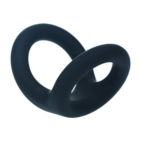 Double O Silicone Cockring - M - Black Levelz by Shots