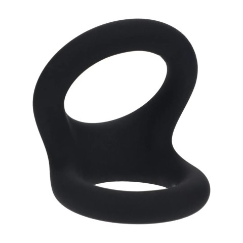 Double O Silicone Cockring - M - Black Levelz by Shots