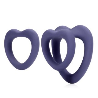 Heart Cockring Set - Violet Storm Loveline