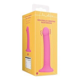 Non-Phallic Vibrating Dildo - Medium - Powerful Pink Loveline