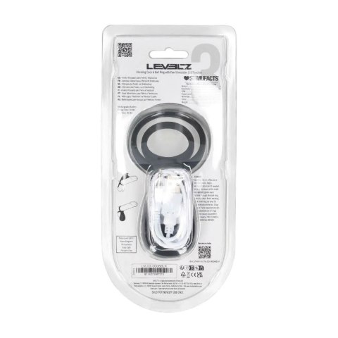 Vibrating Cock and Ball Ring with Paw Stimulator - Black Levelz