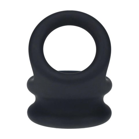 Wide Double O Silicone Cockring - L - Black Levelz