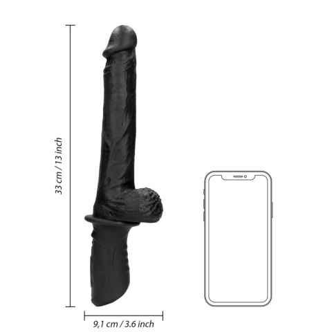 Hand Held Liquid Silicone Vibrating and Thrusting Sex Machine - Black Ouch!