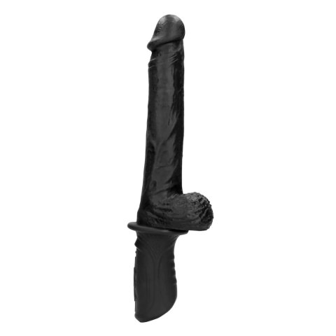 Hand Held Liquid Silicone Vibrating and Thrusting Sex Machine - Black Ouch!