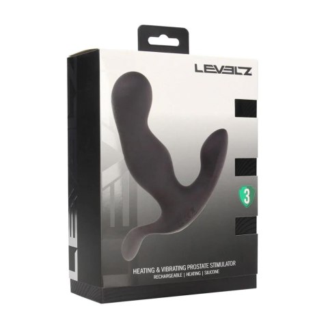 Heating and Vibrating Silicone Prostate Stimulator - Black Levelz
