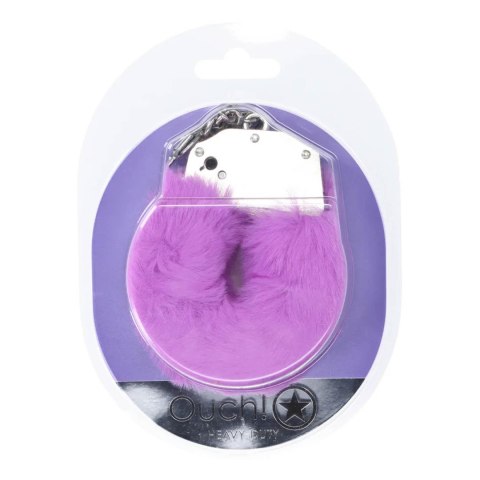 Heavy-duty Fluffy Handcuffs - Purple Ouch!